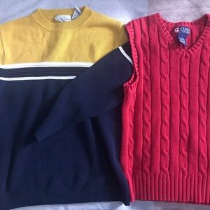 ARIZONA and CHAPS boy sweater & vest size 8 and size for boys 7 great condition